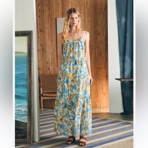 Faherty Women’s Sun Chaser Maxi Dress paradise Blossom Size M